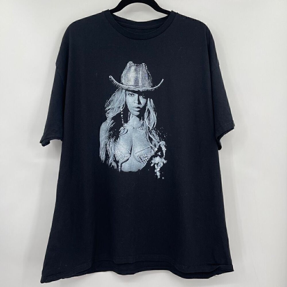Beyonce Black Renaissance World Tour Cowboy Hat T-Shirt Extra Large